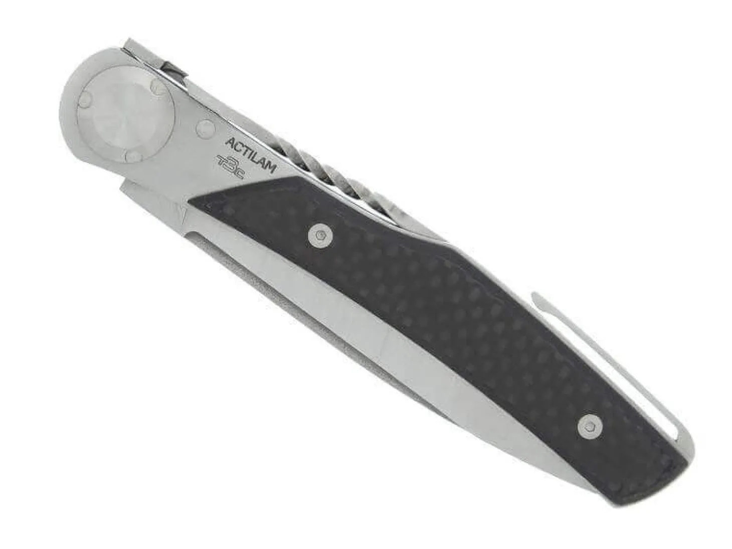 Couteau pliant Actilam T3 lame forgée manche fibre de carbone 11cm