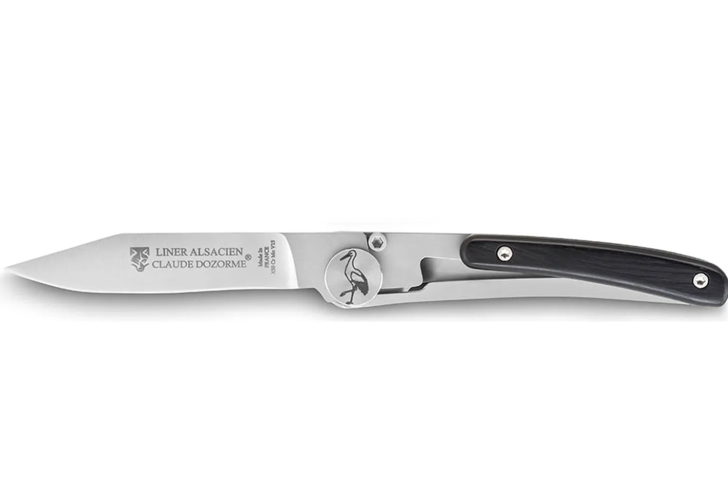 Couteau pliant Alsacien Claude Dozorme manche ébène 11,5cm