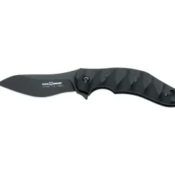 Couteau pliant Ansø FOX Fx-302 G10 manche noir 12cm ondulé + étui