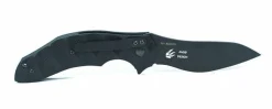 Couteau pliant Ansø FOX Fx-302 G10 manche noir 12cm ondulé + étui