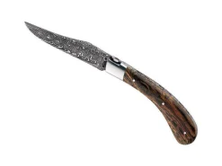 Couteau pliant artisanal Capuchadou damas 120 couches manche bocote 12cm