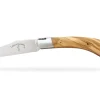 Couteau pliant artisanal Capuchadou acier sandvik manche bois d'olivier 12cm