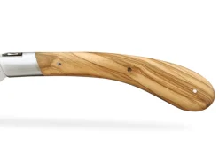 Couteau pliant artisanal Capuchadou acier sandvik manche bois d'olivier 12cm