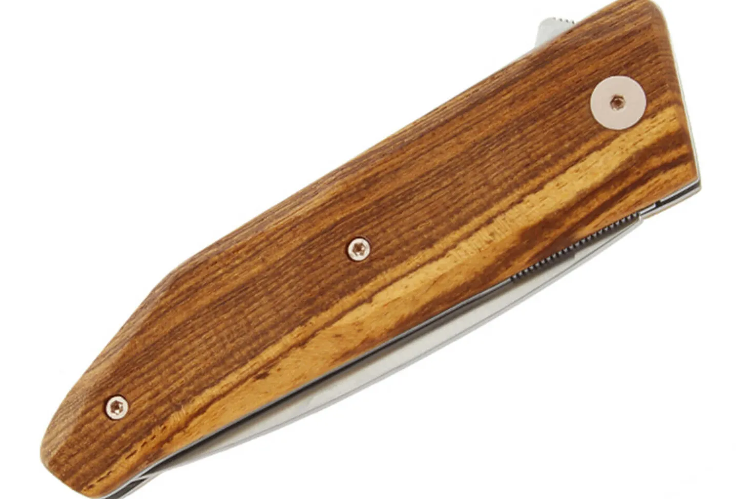 Couteau pliant artisanal Salamandra Hela manche bocote 11cm + étui