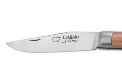 Couteau pliant Au Sabot L'Alpin acier Sandvik manche olivier 10cm