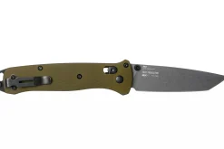 Couteau pliant Benchmade Bailout 537GY-1 manche aluminium anodisé vert 12cm avec brise-vitre