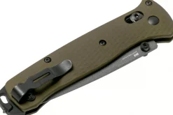 Couteau pliant Benchmade Bailout 537SGY-1 lame semi-dentée manche aluminium anodisé vert 11cm avec brise-vitre