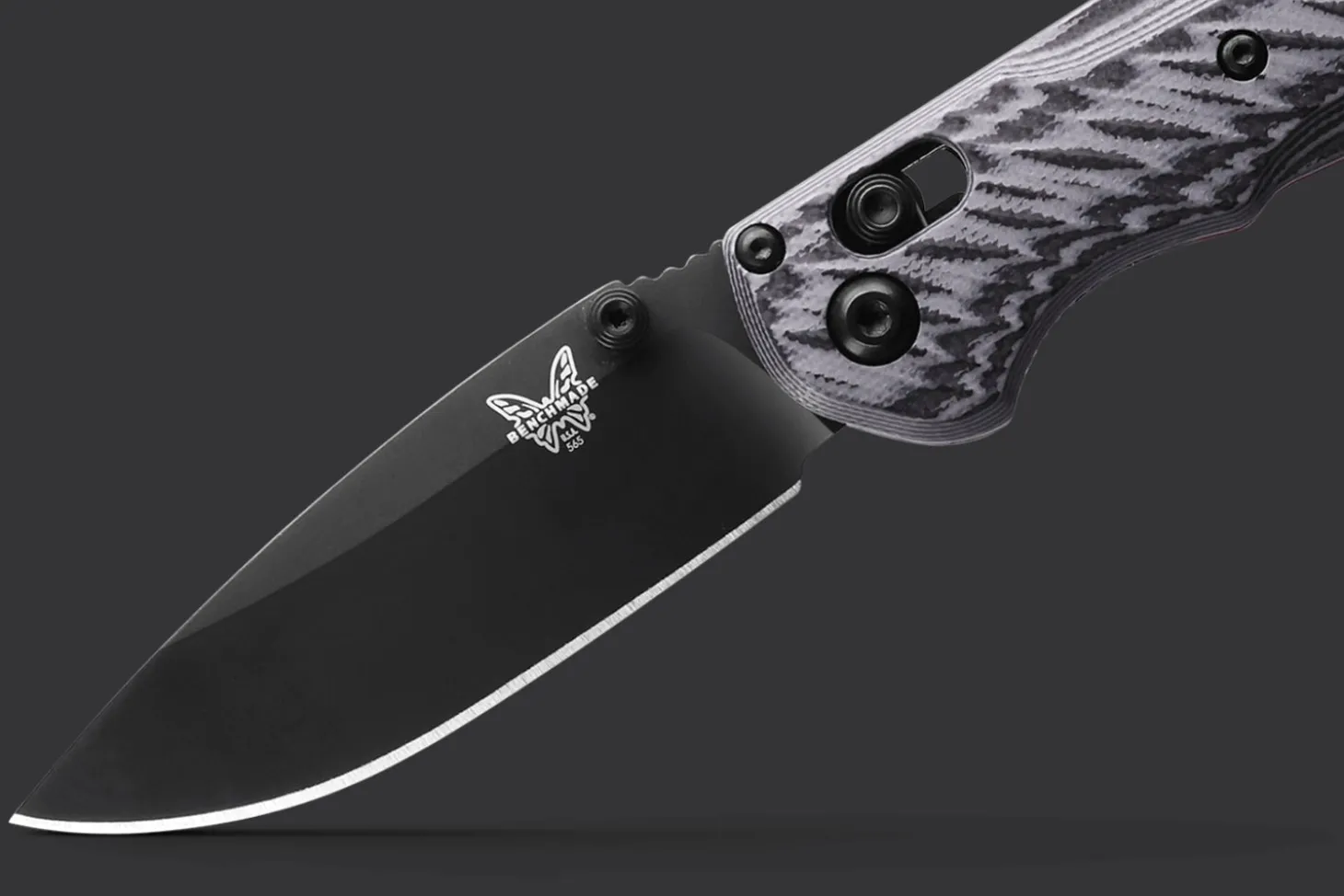 Couteau pliant Benchmade Mini Freek 565BK-02 lame noire manche G10 multicolore 10,3cm