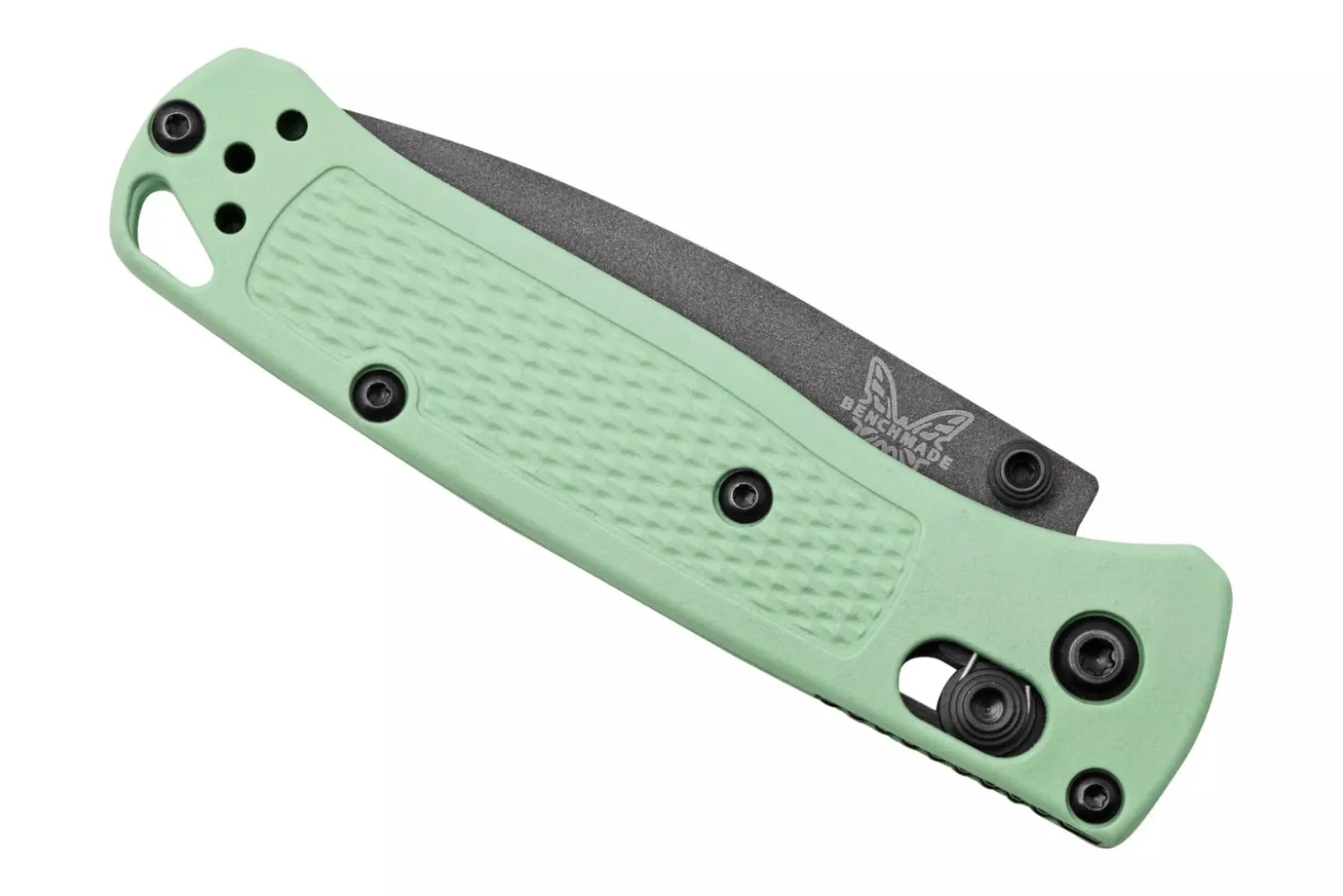 Couteau pliant Benchmade Mini Bugout Sea Foam 533GY-06 lame noire manche Grivory vert 9,4cm