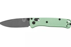 Couteau pliant Benchmade Mini Bugout Sea Foam 533GY-06 lame noire manche Grivory vert 9,4cm