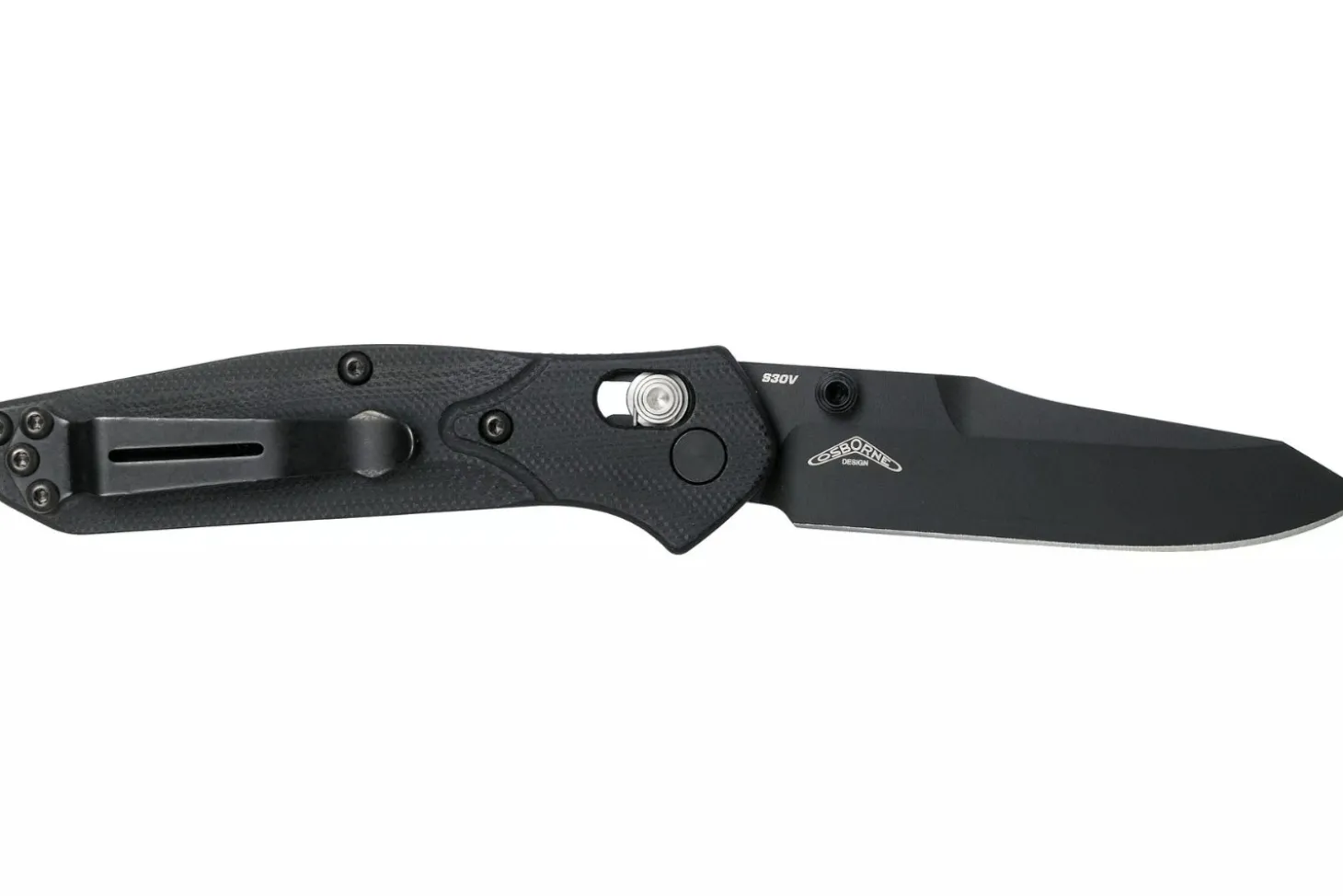 Couteau pliant Benchmade Mini Osborne 945BK-1 lame noire tanto manche G10 noir 9,8cm