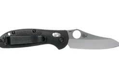 Couteau pliant Benchmade Mini Griptilian 555-S30V manche nylon renforcé de verre noir 9,8cm