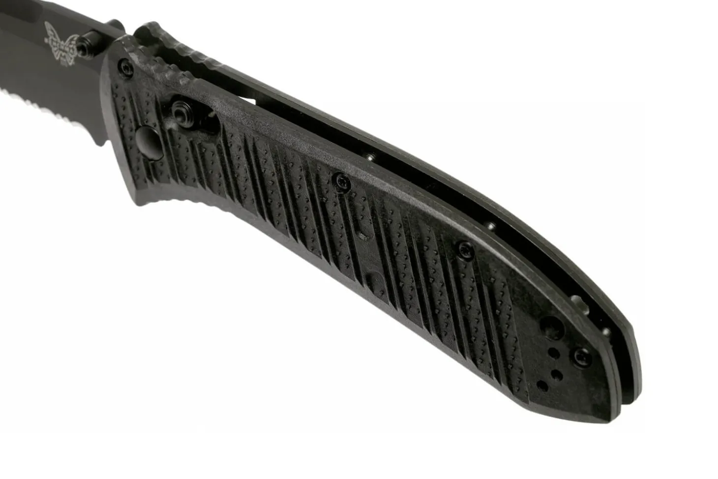 Couteau pliant Benchmade Presidio II 570SBK-1 lame noire semi-dentée 9,5cm avec clip de poche