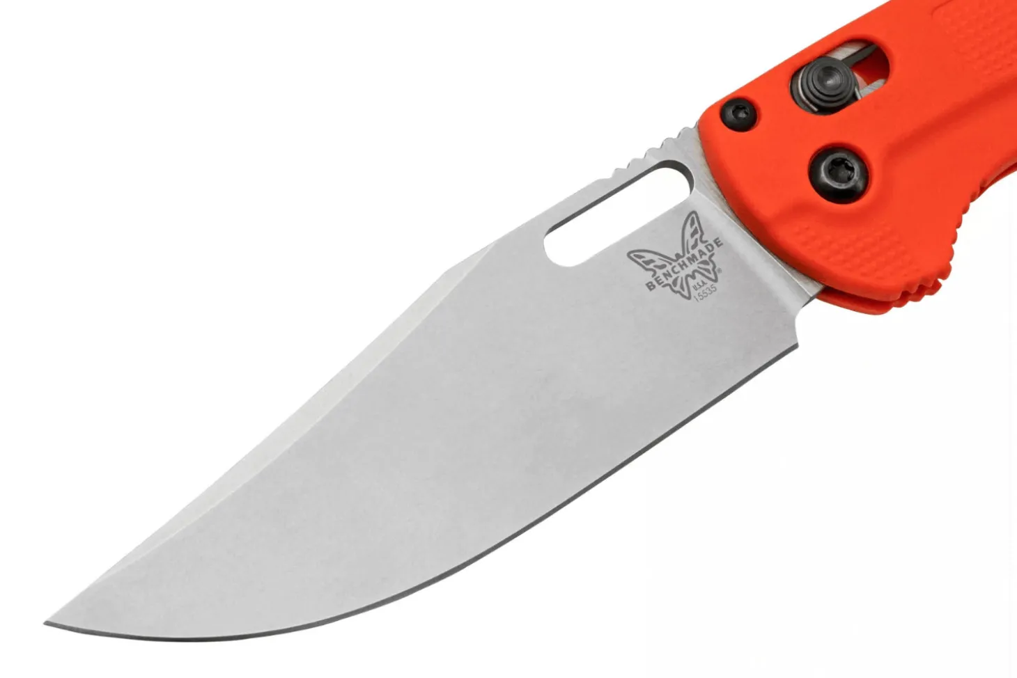 Couteau pliant Benchmade Taggedout 15535 manche en Grivory orange 11,8cm