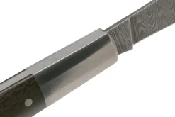 Couteau pliant Böker Barlow M4 Sherman Damas 110038DAM manche en micarta marron et inox 8,8cm + étui feutre