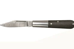 Couteau pliant Böker Barlow M4 Sherman Damas 110038DAM manche en micarta marron et inox 8,8cm + étui feutre