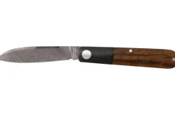Couteau pliant Böker Barlow Prime Tirpitz Damas 117942DAM manche micarta noir et noyer 8,4cm + étui en feutre