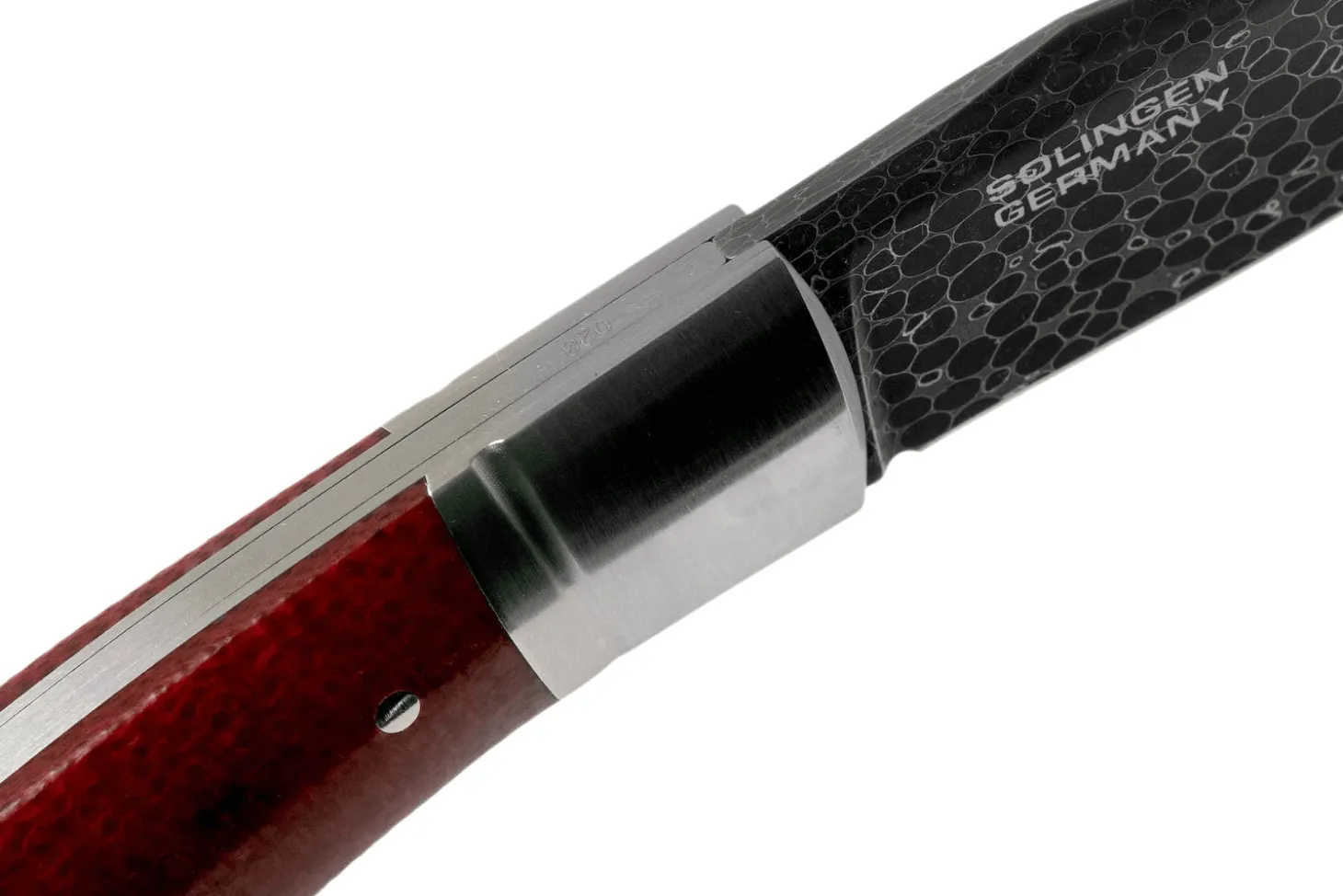 Couteau pliant Böker Boxer Damascus 111025DAM manche en micarta bordeaux 10,3cm