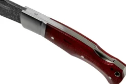 Couteau pliant Böker Boxer Damascus 111025DAM manche en micarta bordeaux 10,3cm