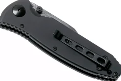 Couteau pliant Böker Kalashnikov Bayonet Damas 11KAL48DAM manche en alu et ironwood noir/bois 13cm