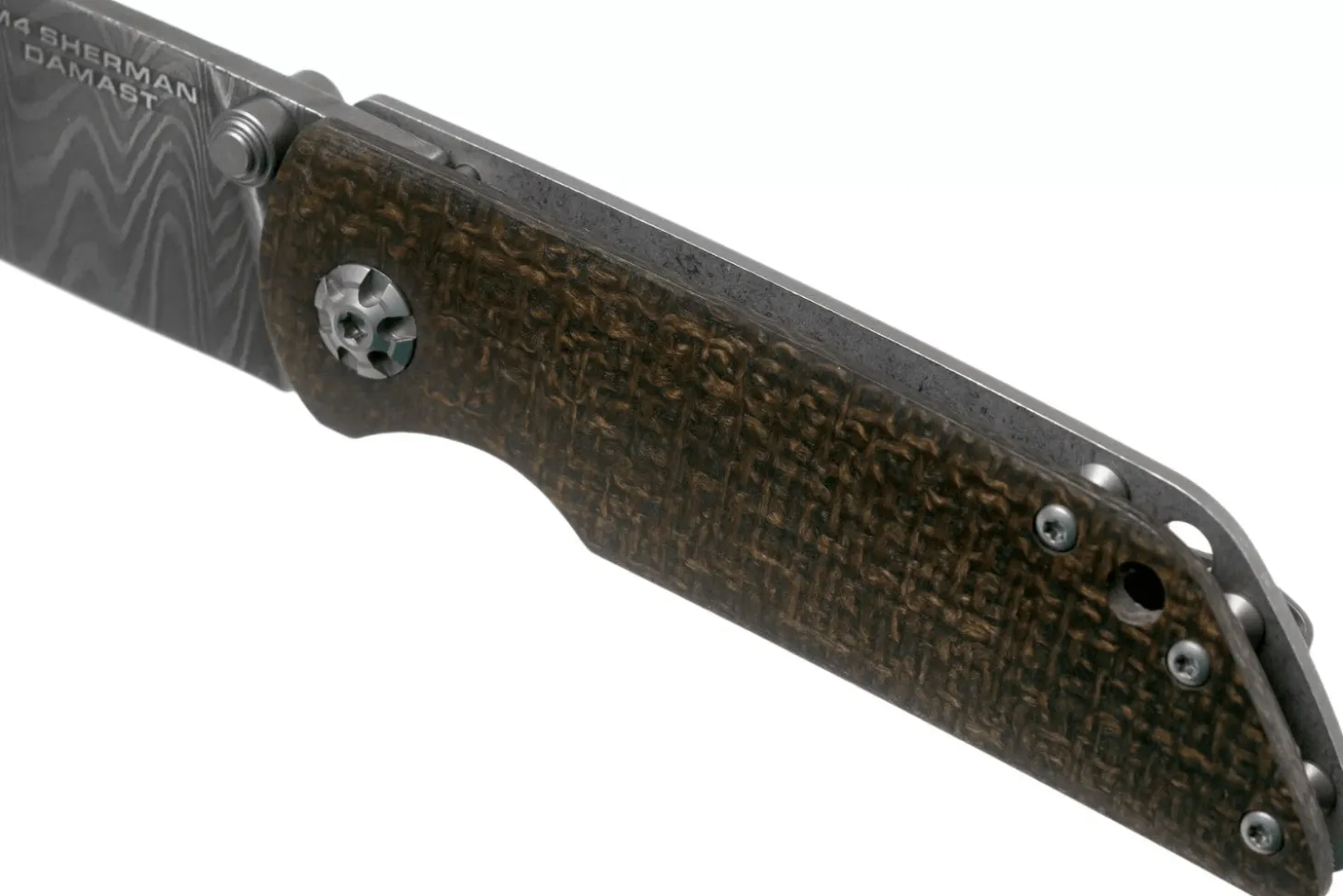 Couteau pliant Böker M4 Sherman Damas 110662DAM lame damassée manche en micarta noir 9,8cm