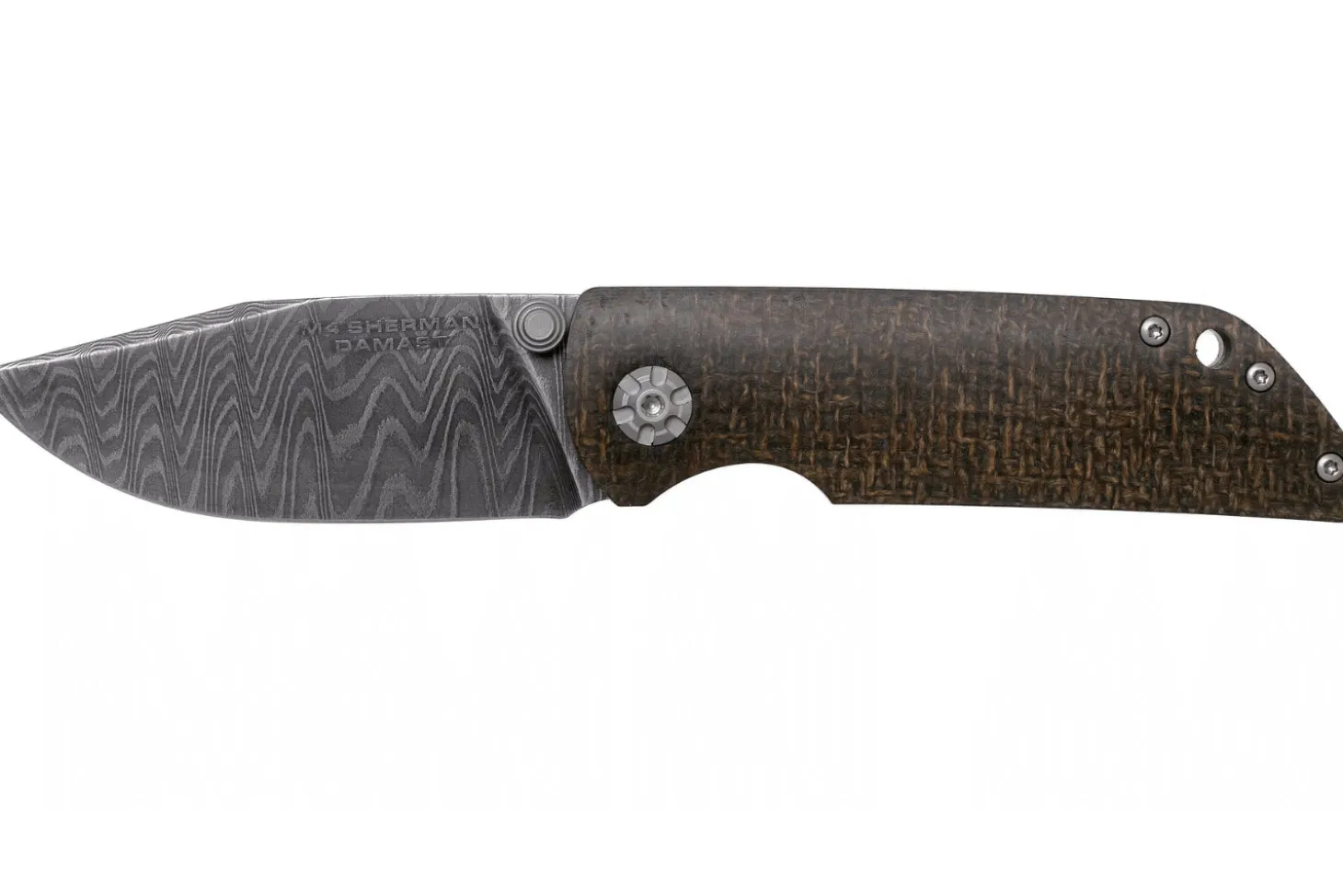 Couteau pliant Böker M4 Sherman Damas 110662DAM lame damassée manche en micarta noir 9,8cm