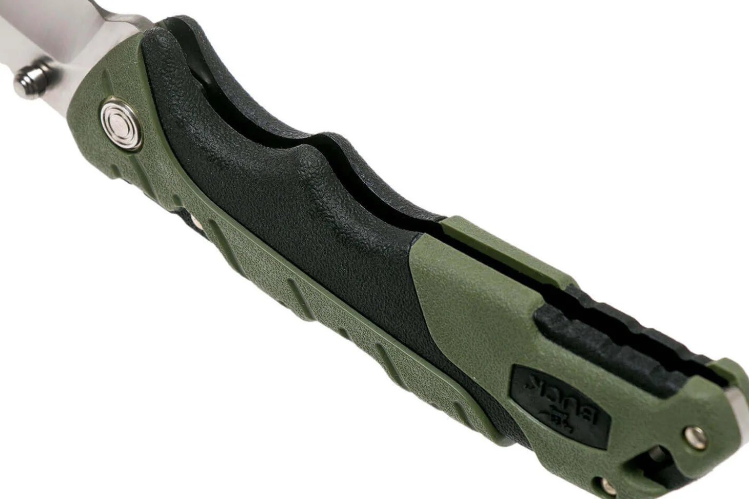 Couteau pliant BUCK PURSUIT LARGE GUTHOOK 0660GRG manche nylon/fibres de verre 12,6cm + Étui