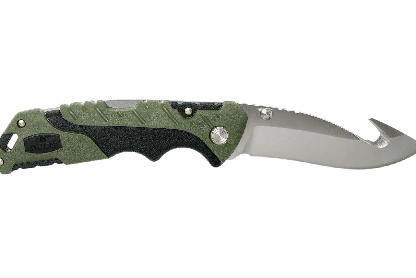 Couteau pliant BUCK PURSUIT LARGE GUTHOOK 0660GRG manche nylon/fibres de verre 12,6cm + Étui