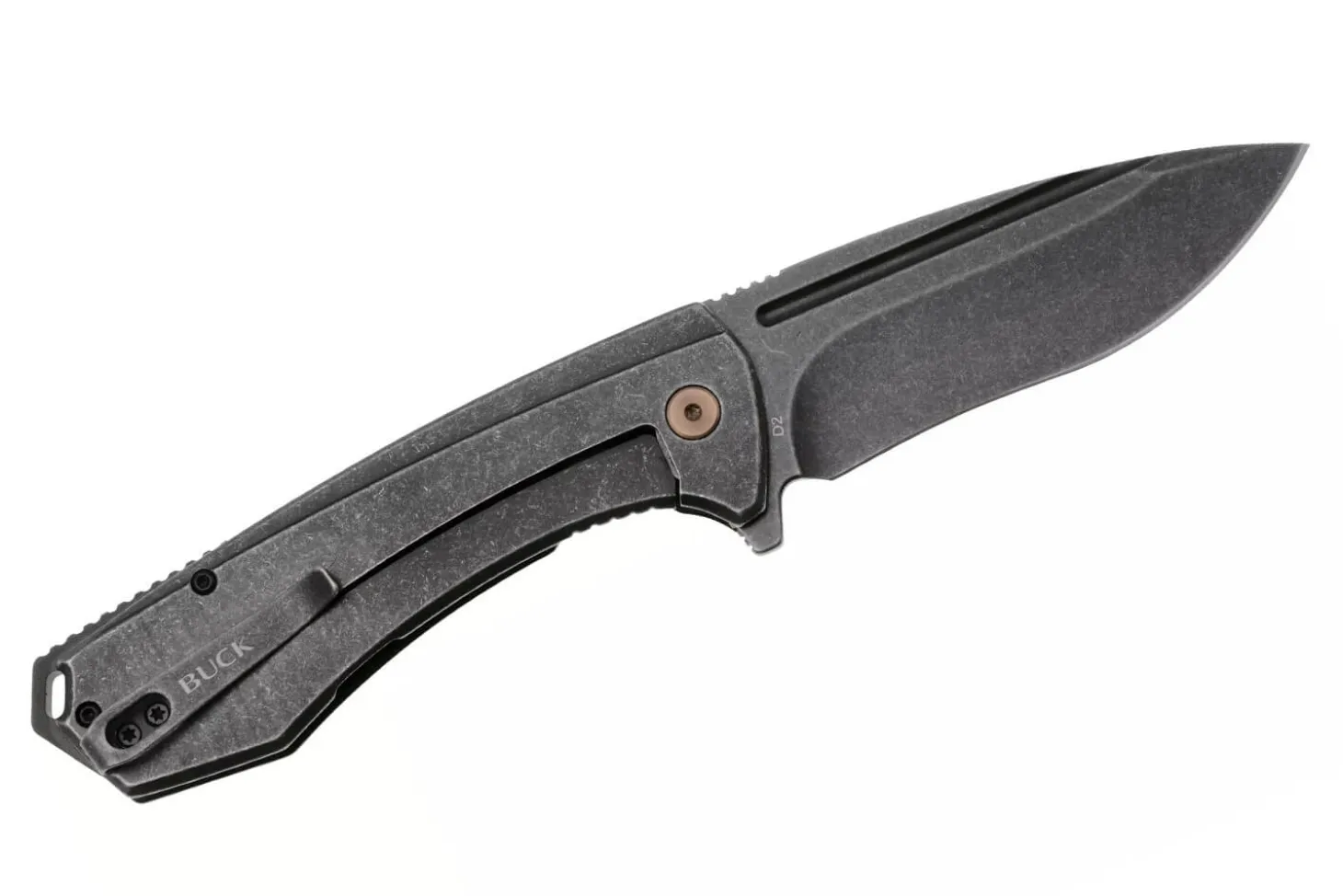Couteau pliant BUCK RUCKUS 0713CPS manche noir 12cm