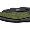 Couteau pliant Camillus FK-7.5 manche en nylon renforcé de verre/caoutchouc thermoplastique noir et vert 11,4cm