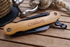 Couteau pliant Camillus Marlin Spike manche en bambou 11,8cm