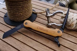 Couteau pliant Camillus Marlin Spike manche en bambou 11,8cm