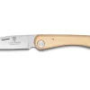 Couteau pliant capucin Claude Dozorme manche buis gravure sanglier 12,5cm