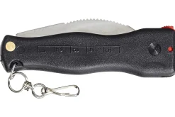 Couteau pliant à champignon Maserin noir 11cm + brosse intégrée