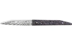 Couteau pliant Charles Canon Lavandiolle manche en lavande de Provence fabriqué en France + coffret en bois