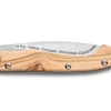 Couteau pliant Compostelle Voie d'Arles Claude Dozorme manche olivier 12,5cm