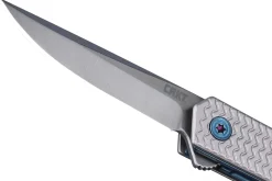 Couteau pliant CRKT CEO Microflipper 7081 manche en aluminium gris 8,25cm