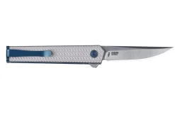 Couteau pliant CRKT CEO Microflipper 7081 manche en aluminium gris 8,25cm