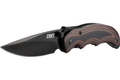 Couteau pliant CRKT Endorser manche G10 noir marron strié 10,5cm
