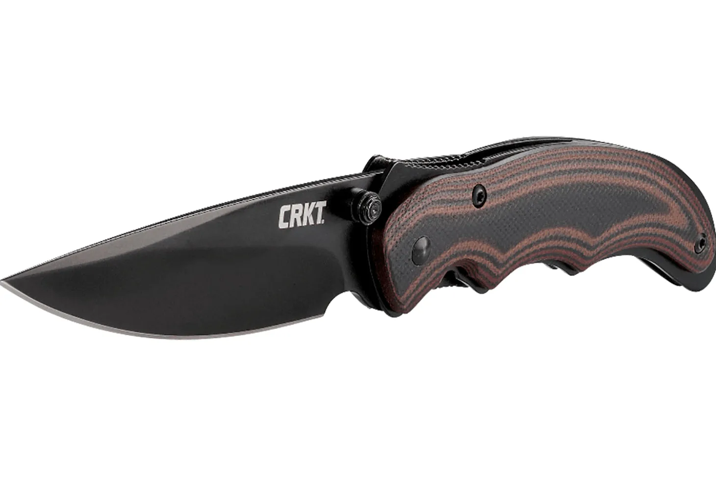 Couteau pliant CRKT Endorser manche G10 noir marron strié 10,5cm
