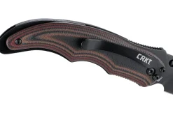 Couteau pliant CRKT Endorser manche G10 noir marron strié 10,5cm
