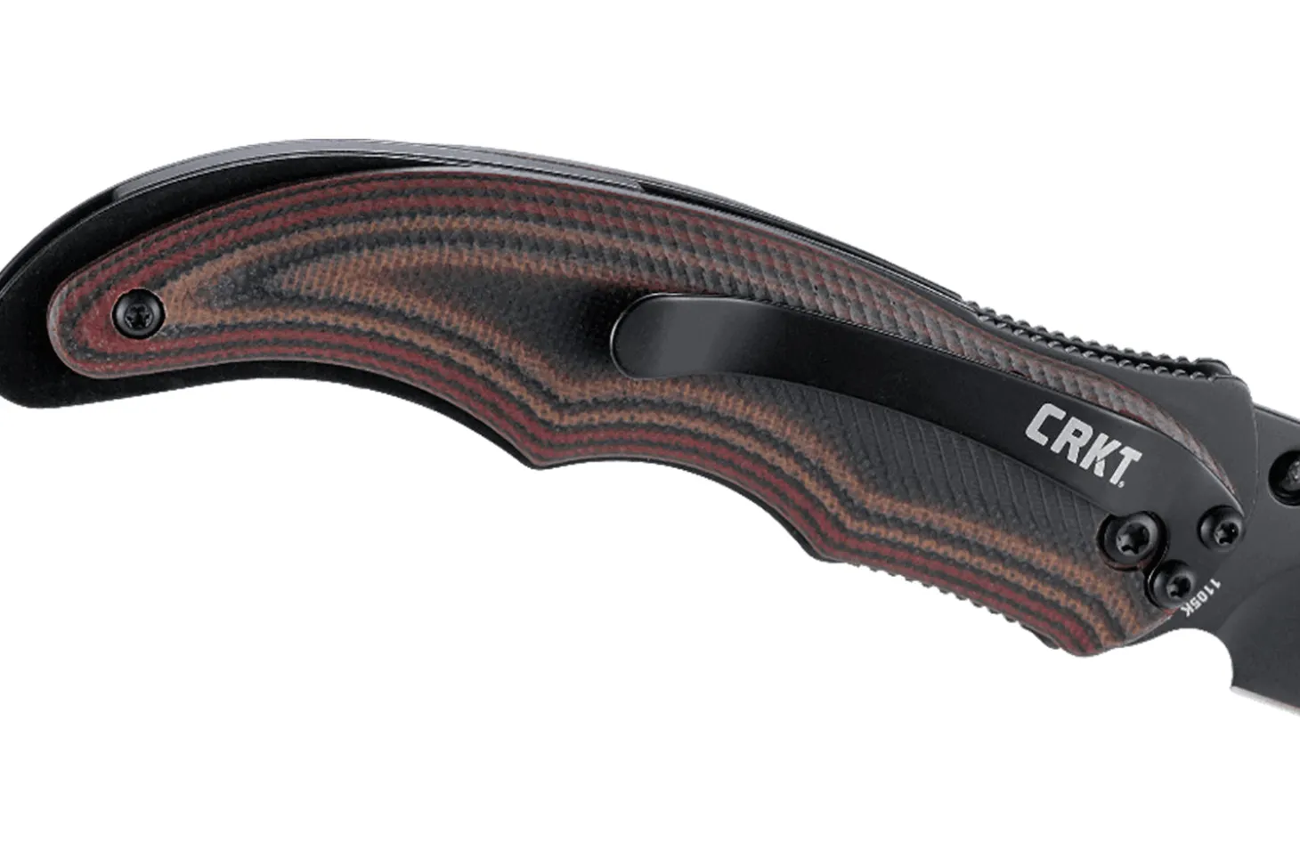 Couteau pliant CRKT Endorser manche G10 noir marron strié 10,5cm
