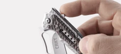 Couteau pliant CRKT FOSSIL 5470 manche martelé 12,6cm