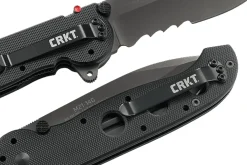 Couteau pliant CRKT M21 manche à trous G10 noir