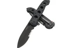 Couteau pliant CRKT M21 manche à trous G10 noir