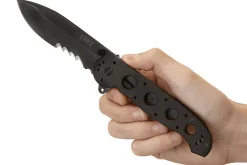 Couteau pliant CRKT M21 manche à trous G10 noir