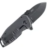 Couteau pliant CRKT Squid Compact 2485K manche en acier inox noir 8cm