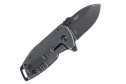 Couteau pliant CRKT Squid Compact 2485K manche en acier inox noir 8cm