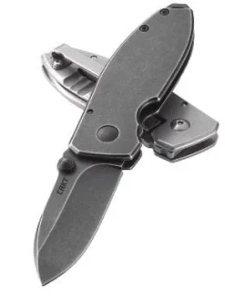 Couteau pliant CRKT SQUID 2490KS manche acier inox noir 8,8cm