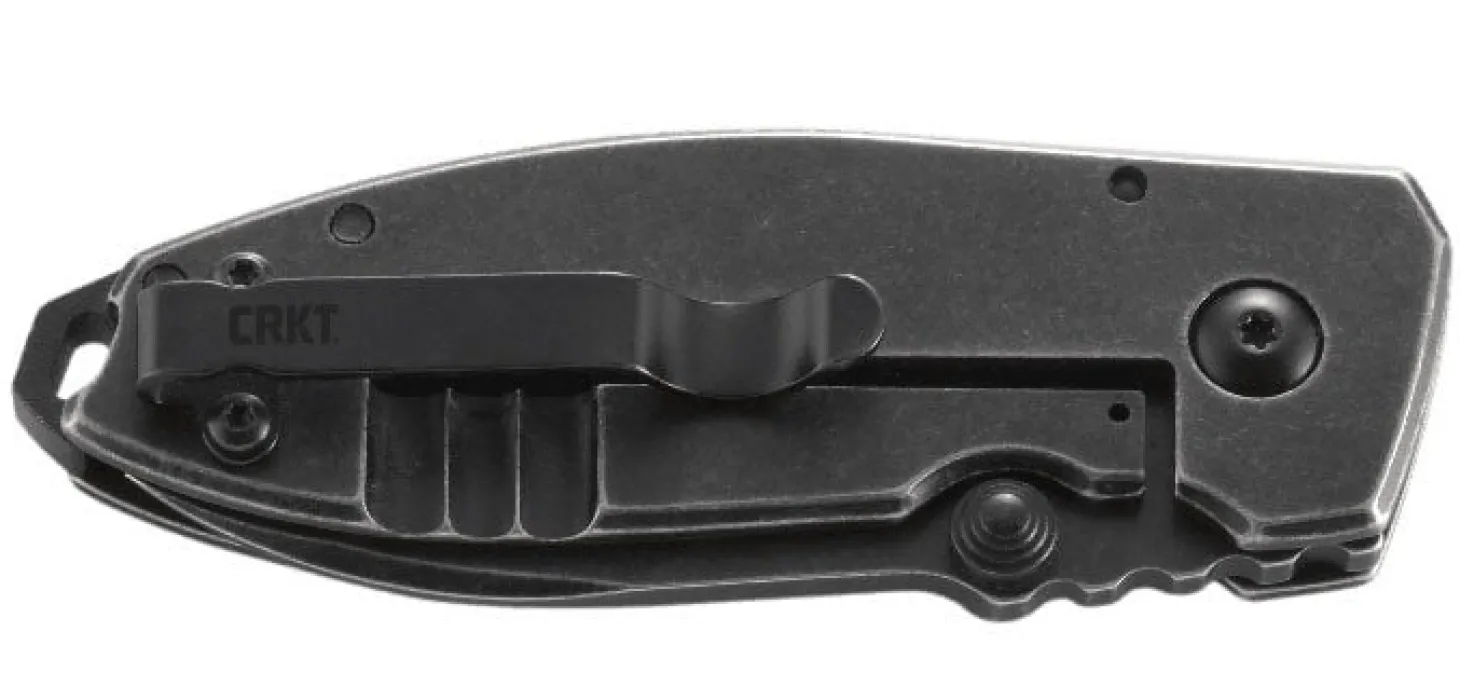Couteau pliant CRKT SQUID 2490KS manche acier inox noir 8,8cm